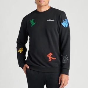 New M size has tags mens Disney x adidas original Colman goofy sweatshirt pin